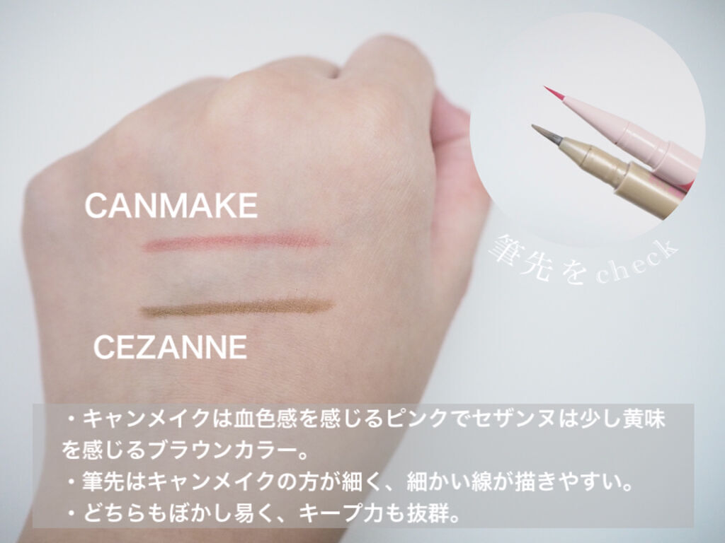 描くふたえアイライナー/CEZANNE/リキッドアイライナーを使ったクチコミ（2枚目）