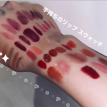 ** NEMU ** on LIPS 「手持ちのリップ全色スウォッチ!!!!気になる物あったらご紹介す..」（1枚目）