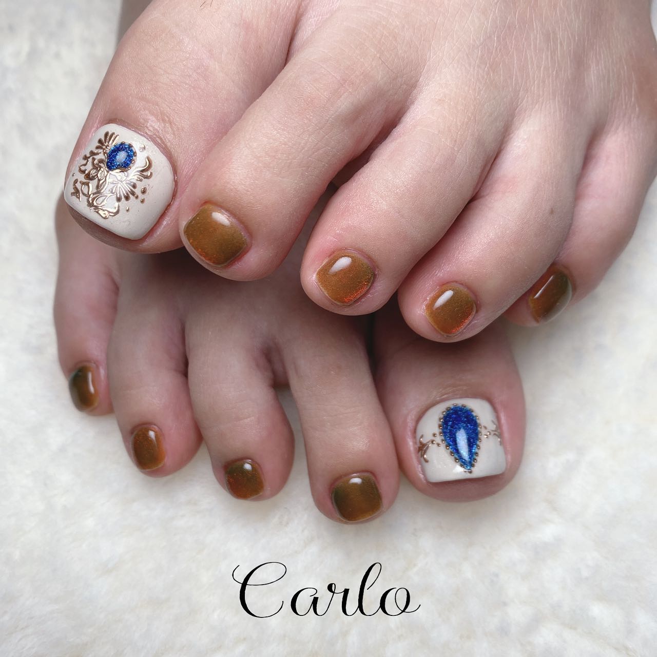 YUKA on LIPS 「.2本art..#狭山ヶ丘ネイルサロン#小手指ネイルサロン#所..」(1枚目)