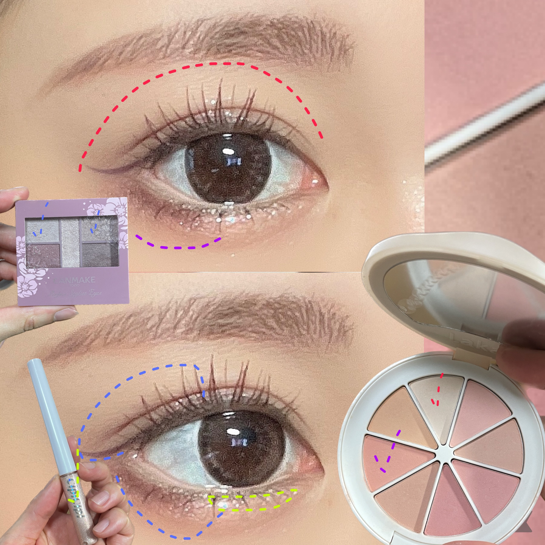 パーフェクトスタイリストアイズ/キャンメイク/アイシャドウパレットを使ったクチコミ（3枚目）