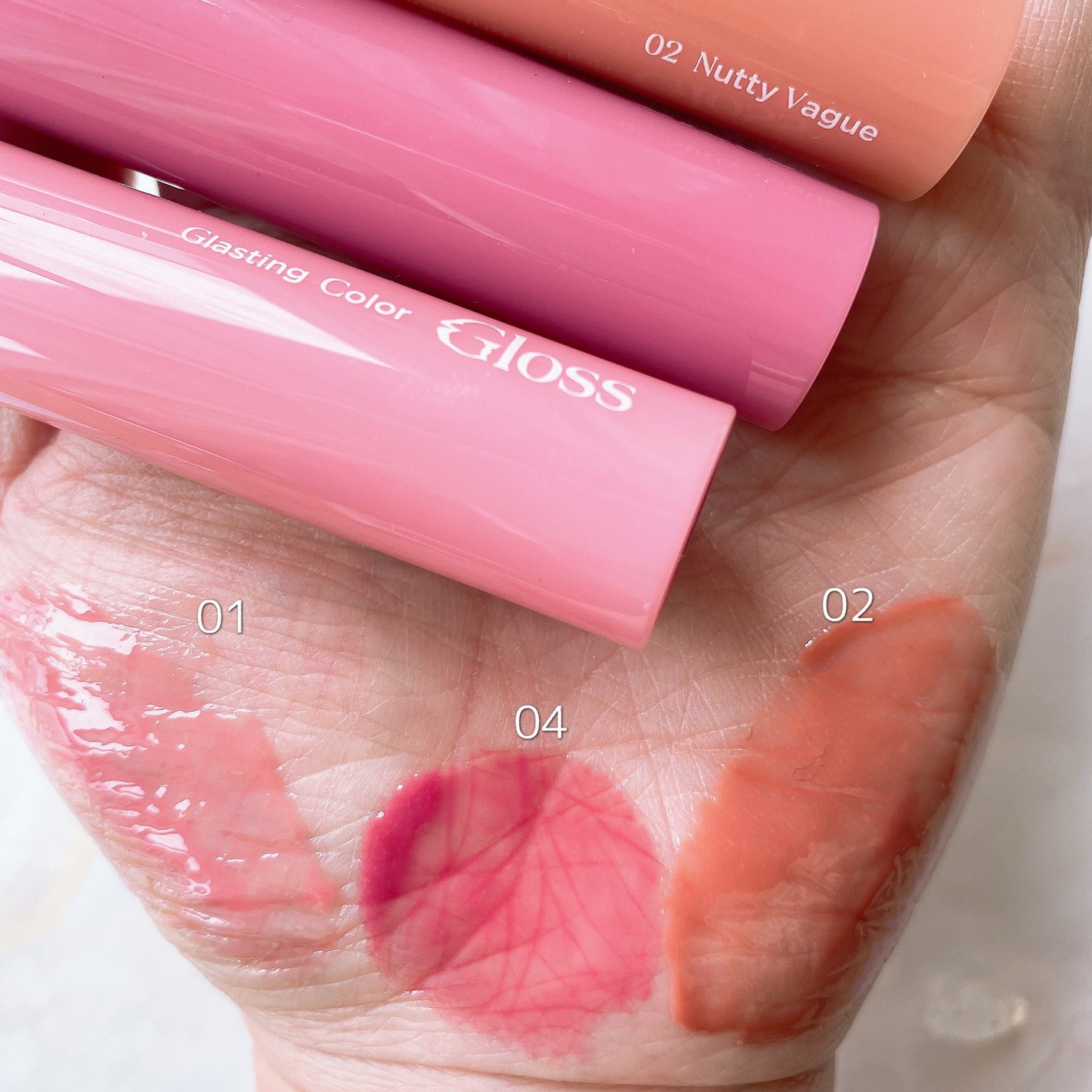 グラスティングカラーグロス/rom&nd/リップグロスを使ったクチコミ(3枚目)