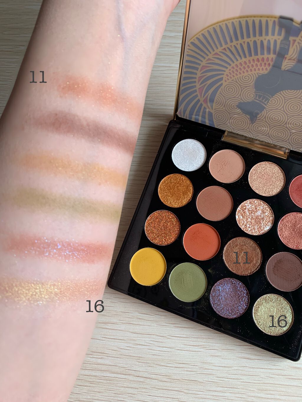 大英博物館 エジプトシリーズ アイシャドウパレット/ZEESEA/アイシャドウパレットを使ったクチコミ(4枚目)