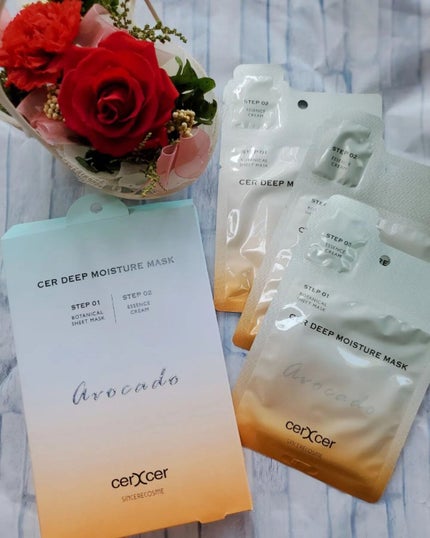ディープモイスチャー マスク (ケアクリーム付き)/cerXcer/シートマスク・パックを使ったクチコミ(1枚目)