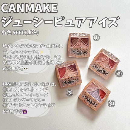 ジューシーピュアアイズ/キャンメイク/アイシャドウパレットを使ったクチコミ(2枚目)