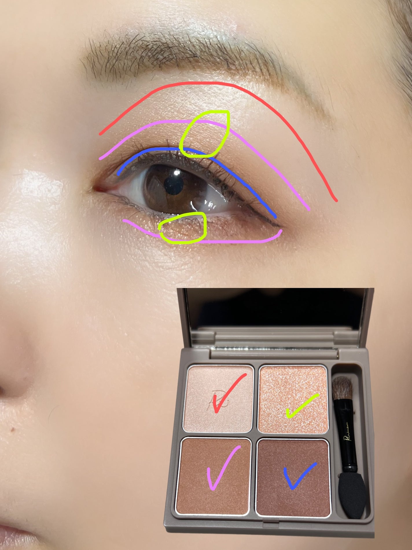 インザミラーアイパレット/Ririmew/アイシャドウパレットを使ったクチコミ(3枚目)