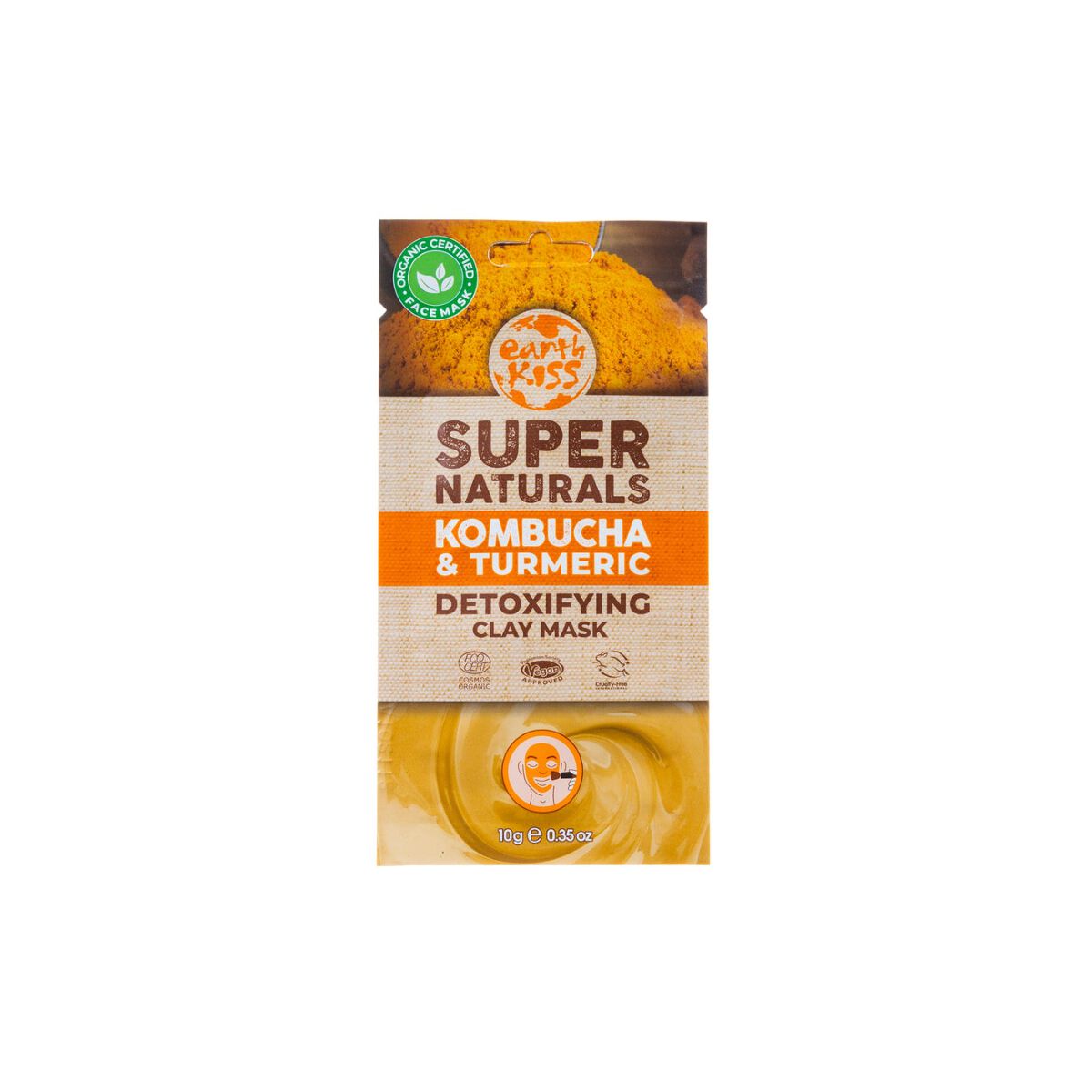 Earth Kiss ヴィーガンオーガニッククレイマスク（コンブチャ＆ターメリック） 〈チャイの香り〉