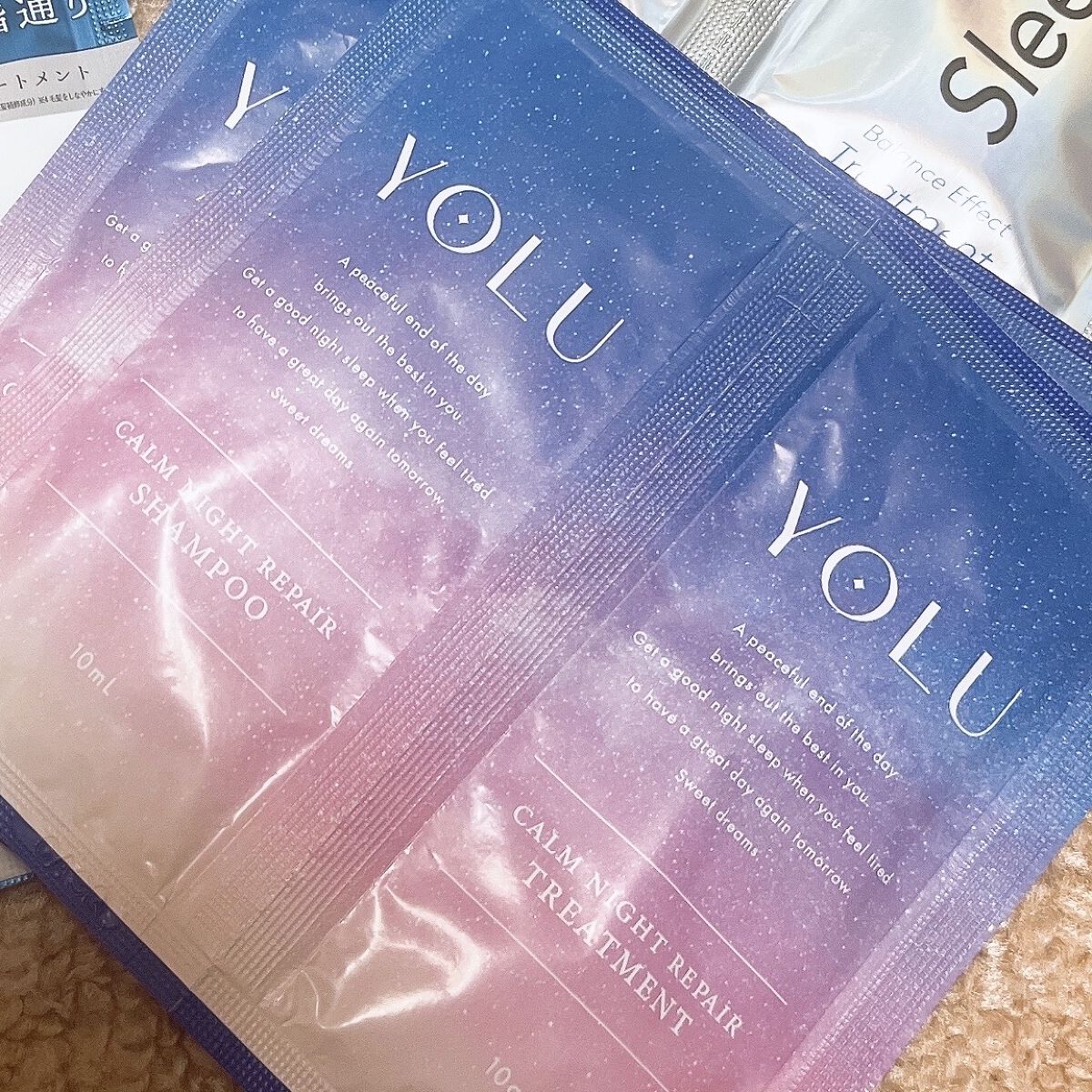 カームナイトリペアシャンプー／トリートメント/YOLU/市販シャンプーを使ったクチコミ（1枚目）
