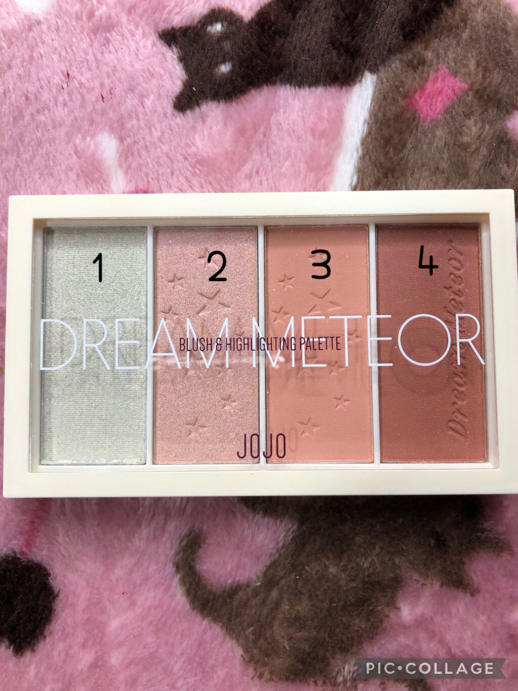 ブラッシュ&ハイライティングパレット/JOJO MAKEUP/ハイライトを使ったクチコミ（2枚目）