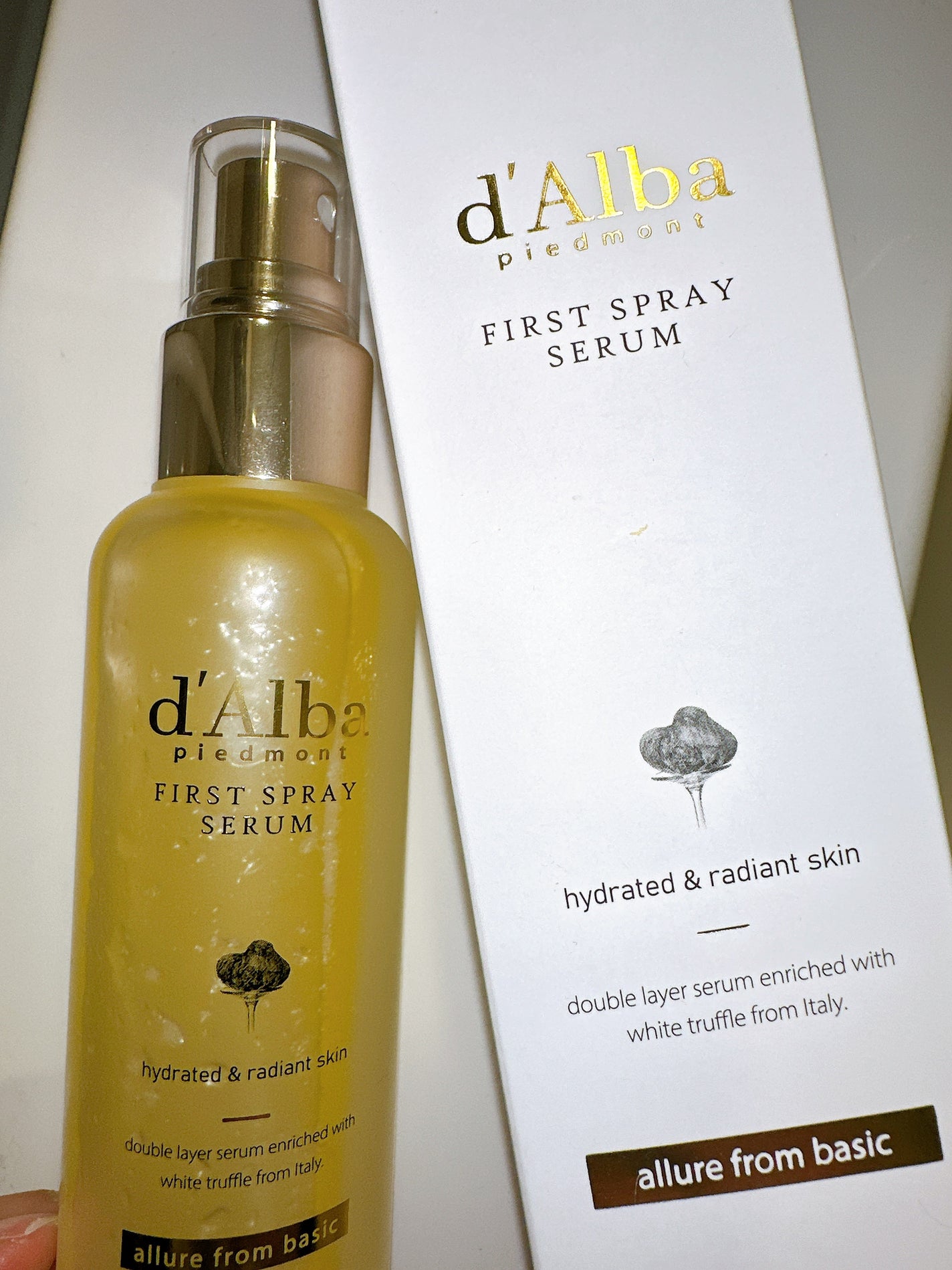 ダルバ ホワイトトリュフファーストスプレーセラム/ダルバ/ミスト状化粧水を使ったクチコミ(1枚目)