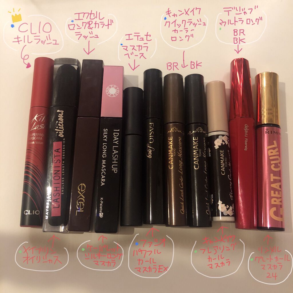 グレートカール マスカラ 24(ボリュームロング) 001 ウルトラブラック /リンメル ロンドン/マスカラを使ったクチコミ（1枚目）