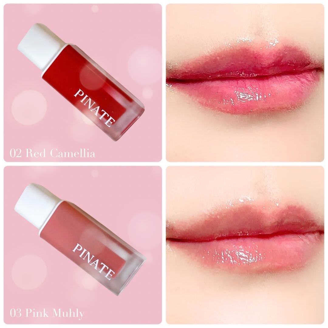 ナチュラルブルームリップオイルセラム 3色セット/PINATE/リップグロスを使ったクチコミ（2枚目）
