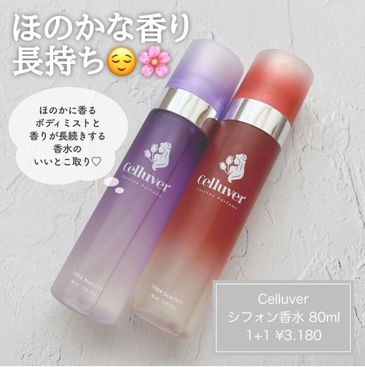 シフォンパフューム |CELLUVERの口コミ「こちらのシフォン香水は
