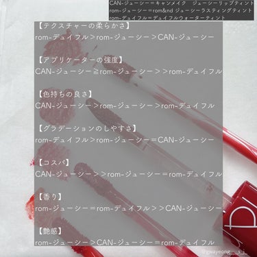 ジューシーリップティント/キャンメイク/口紅を使ったクチコミ（3枚目）