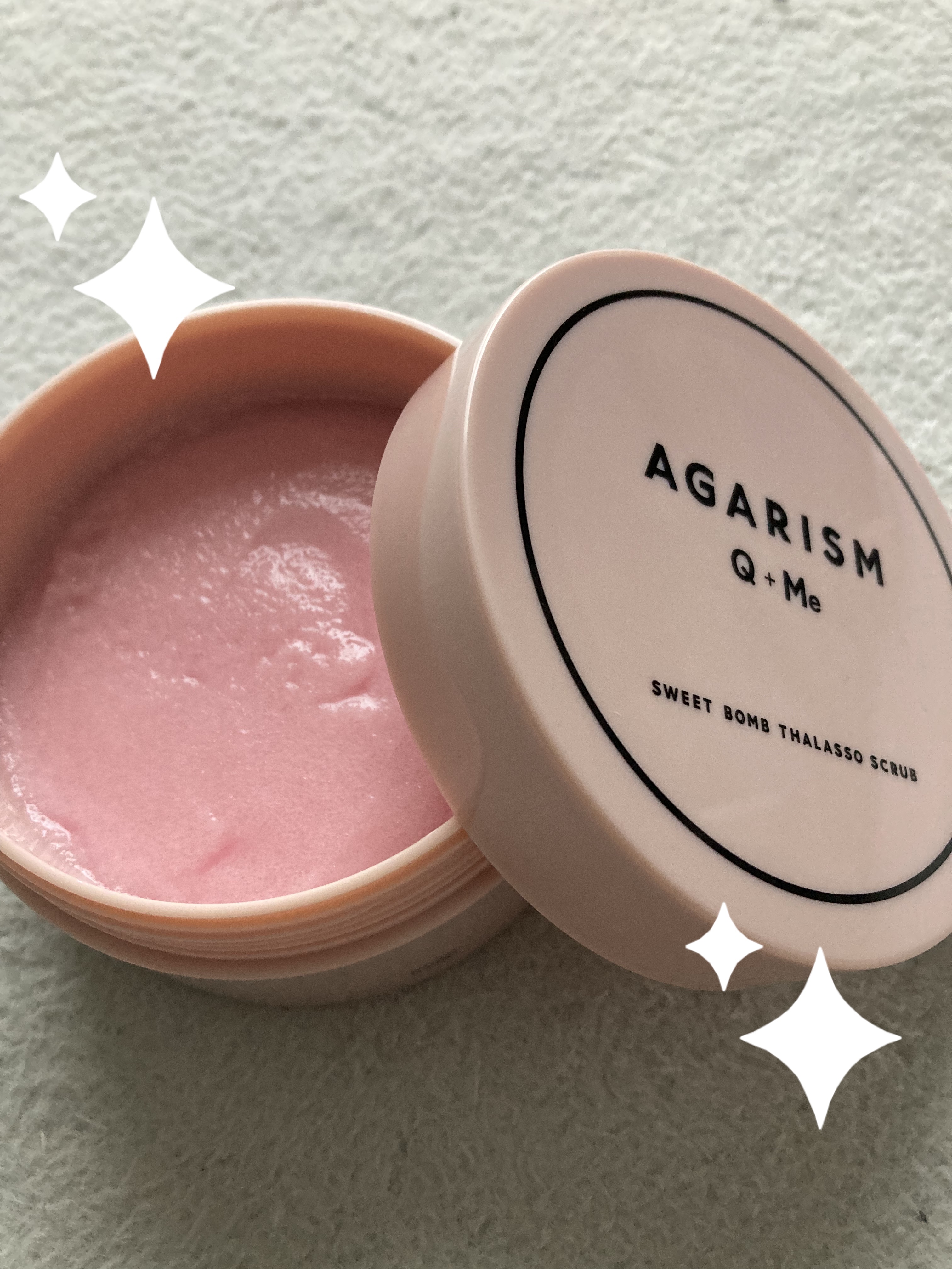 Q+Me スウィート ボム タラソ スクラブ/AGARISM/バストケア・ヒップケアを使ったクチコミ（1枚目）