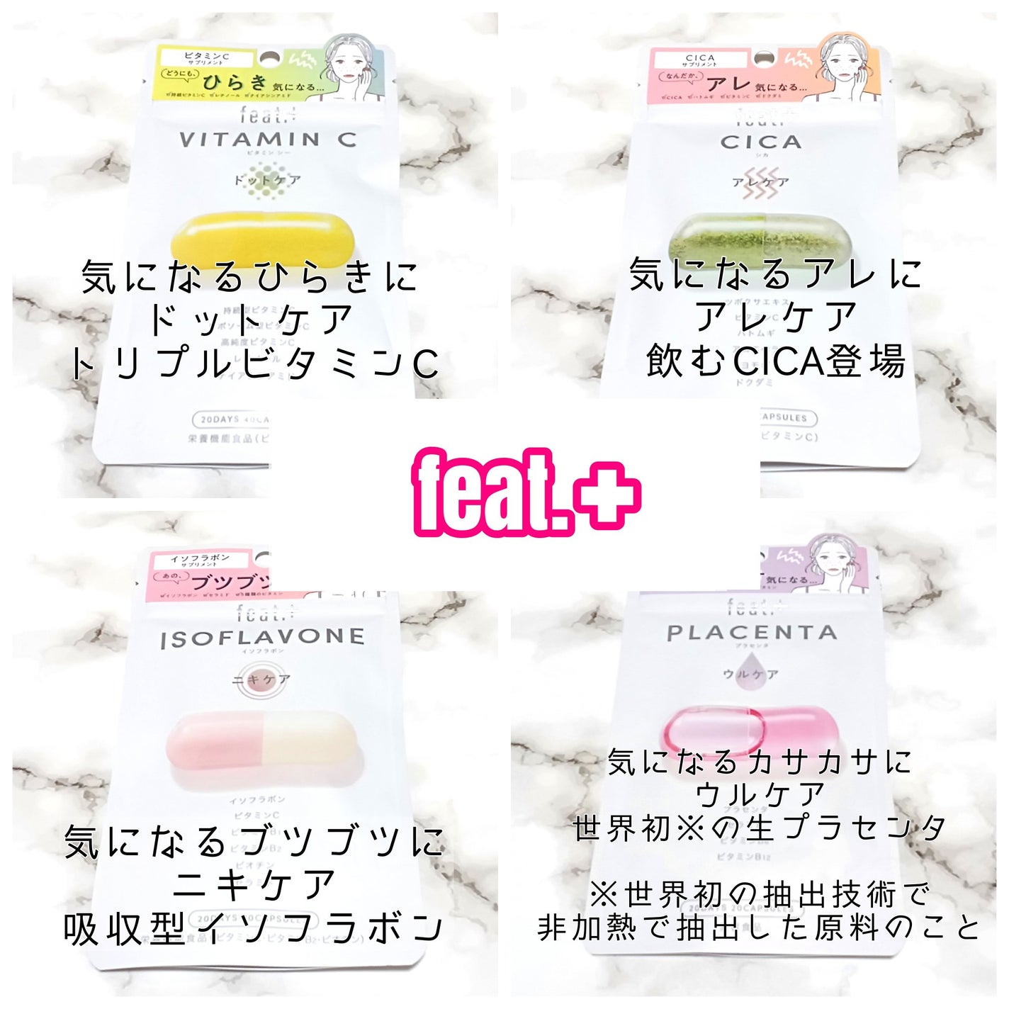 フィート+ VITAMIN C ドットケア/Feat./美容サプリメントを使ったクチコミ(2枚目)