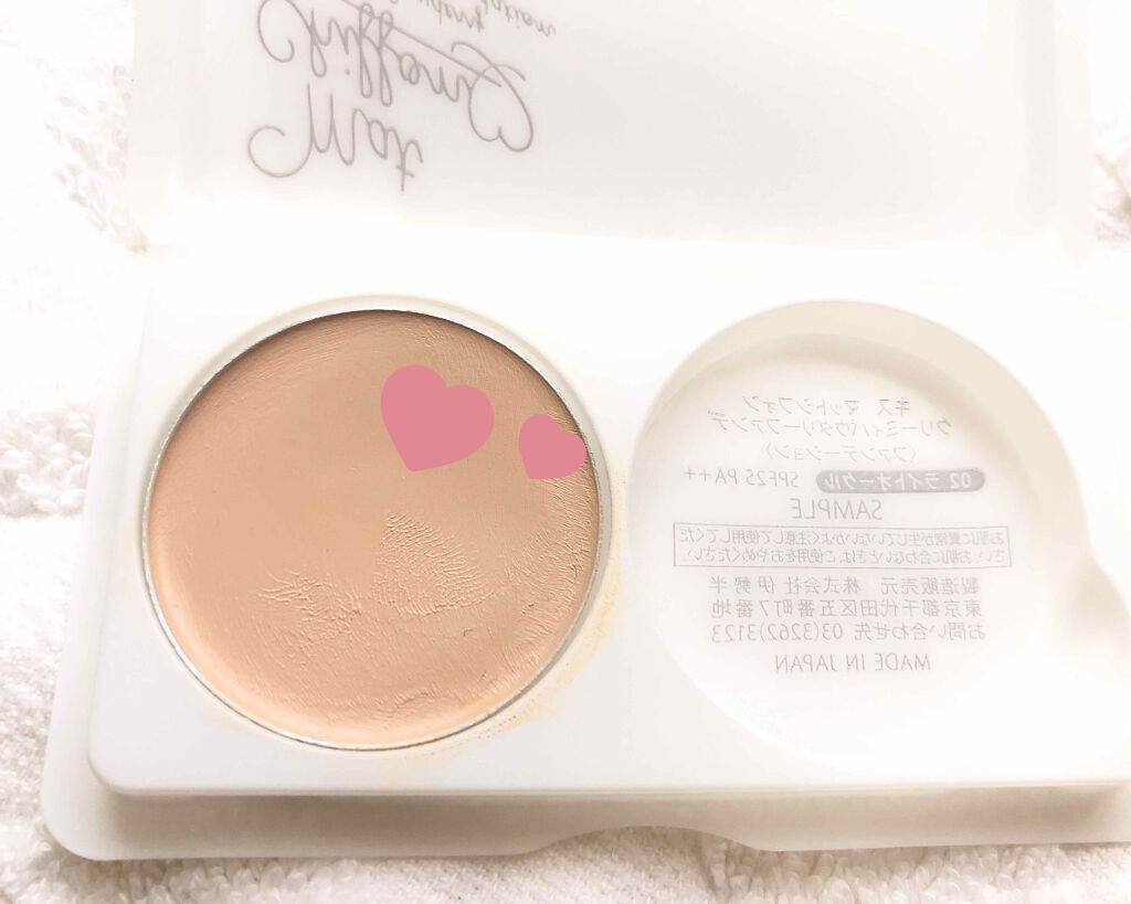 マットシフォン クリーミィパウダリーファンデ/KiSS/パウダーファンデーションを使ったクチコミ（2枚目）