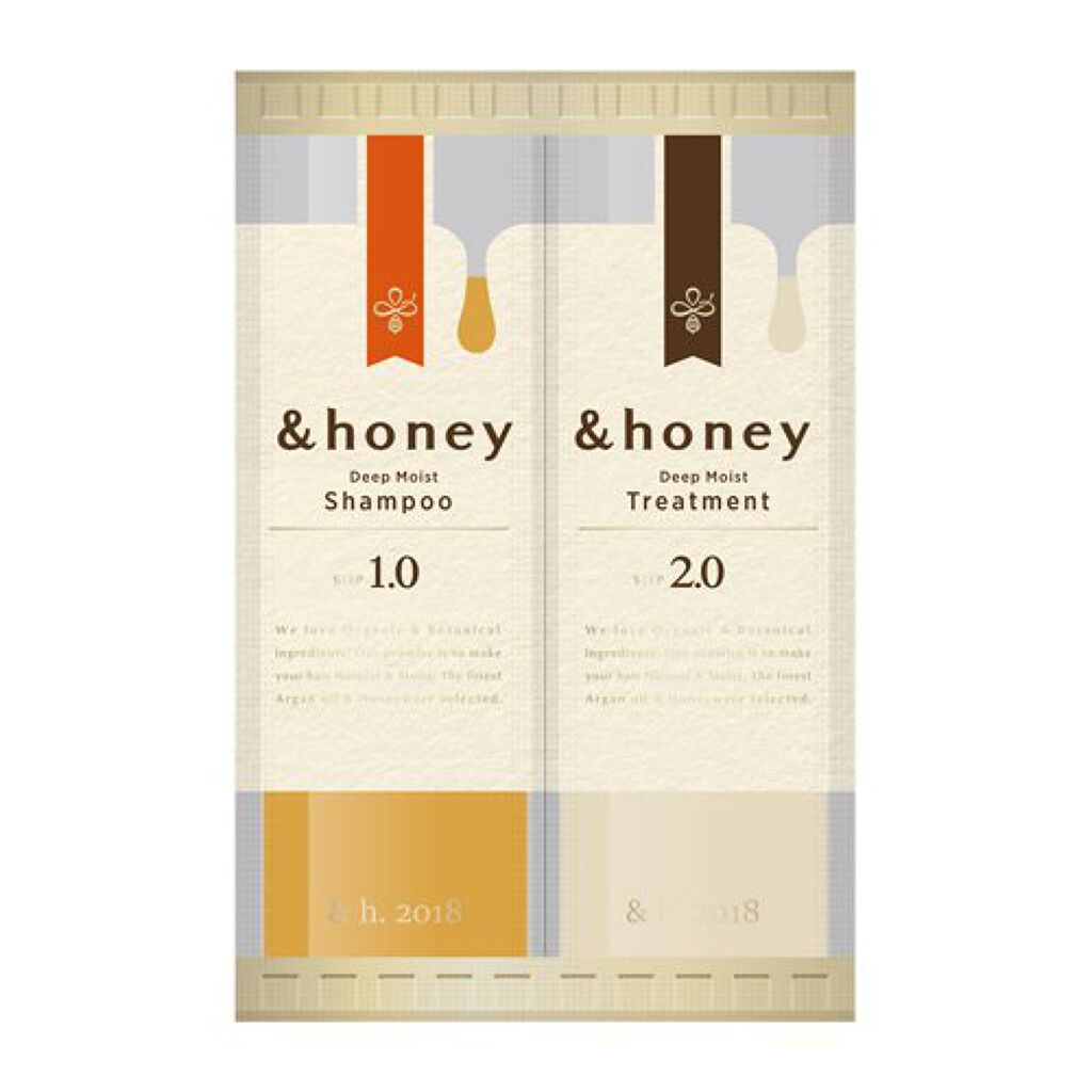 ディープモイスト シャンプー1.0／ヘアトリートメント2.0/&honey/市販シャンプーを使ったクチコミ（1枚目）
