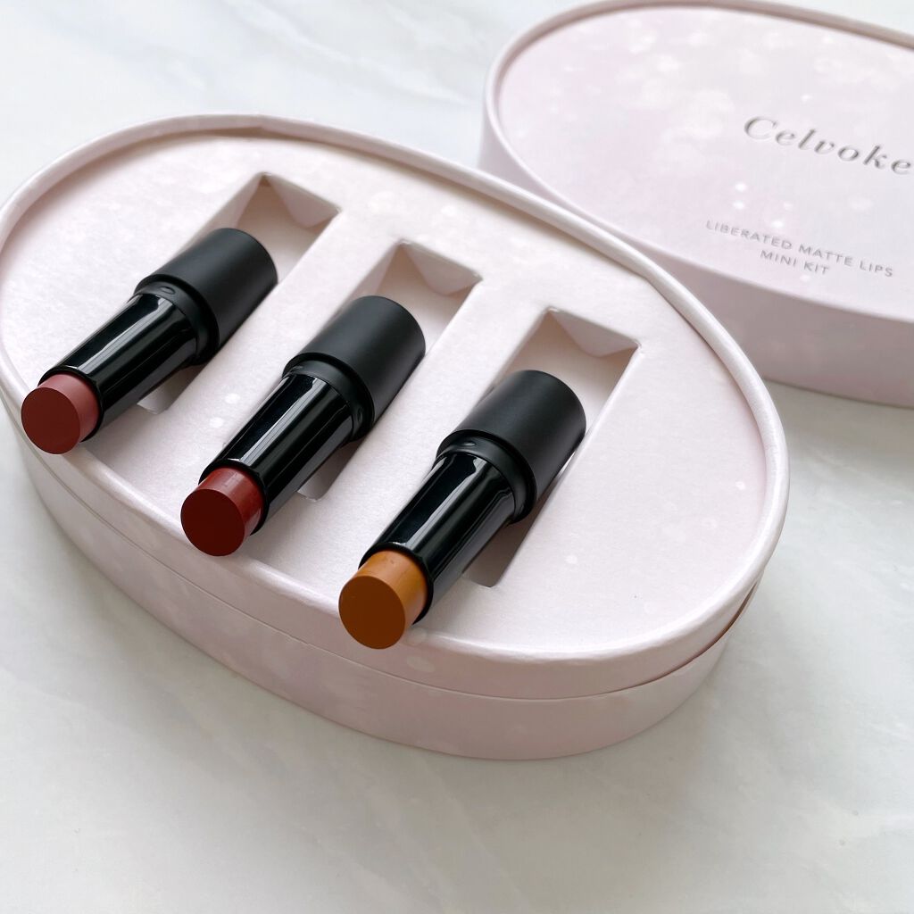 リベレイティッド マット リップス ミニキット/Celvoke/メイクアップキットを使ったクチコミ(1枚目)
