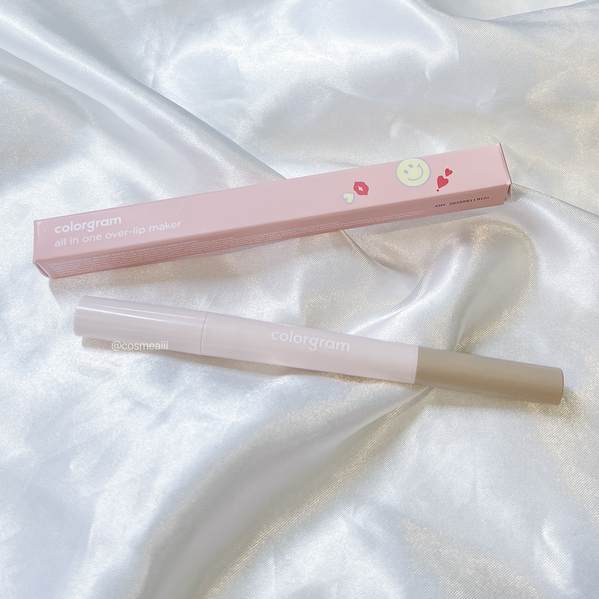 Colorgram オールインワンオーバーリップメーカーのクチコミ「今日紹介するのは
Colorgramのオールインワンオーバーリップメーカー
01 ウォームピー.....」（2枚目）