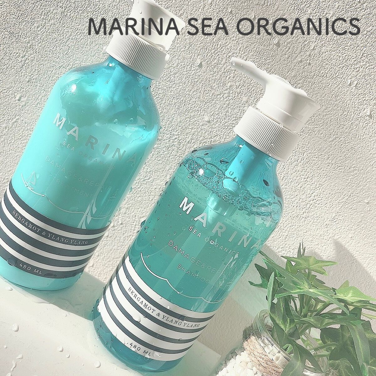 ダメージリペアシャンプー＆トリートメント/マリーナシーオーガニック/市販シャンプーを使ったクチコミ（1枚目）