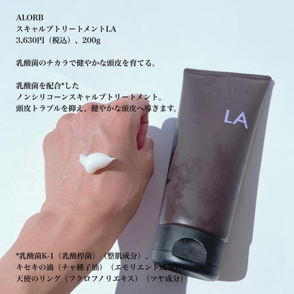 スキャルプシャンプーLA/トリートメントLA/ALORB/サロンシャンプーを使ったクチコミ(3枚目)