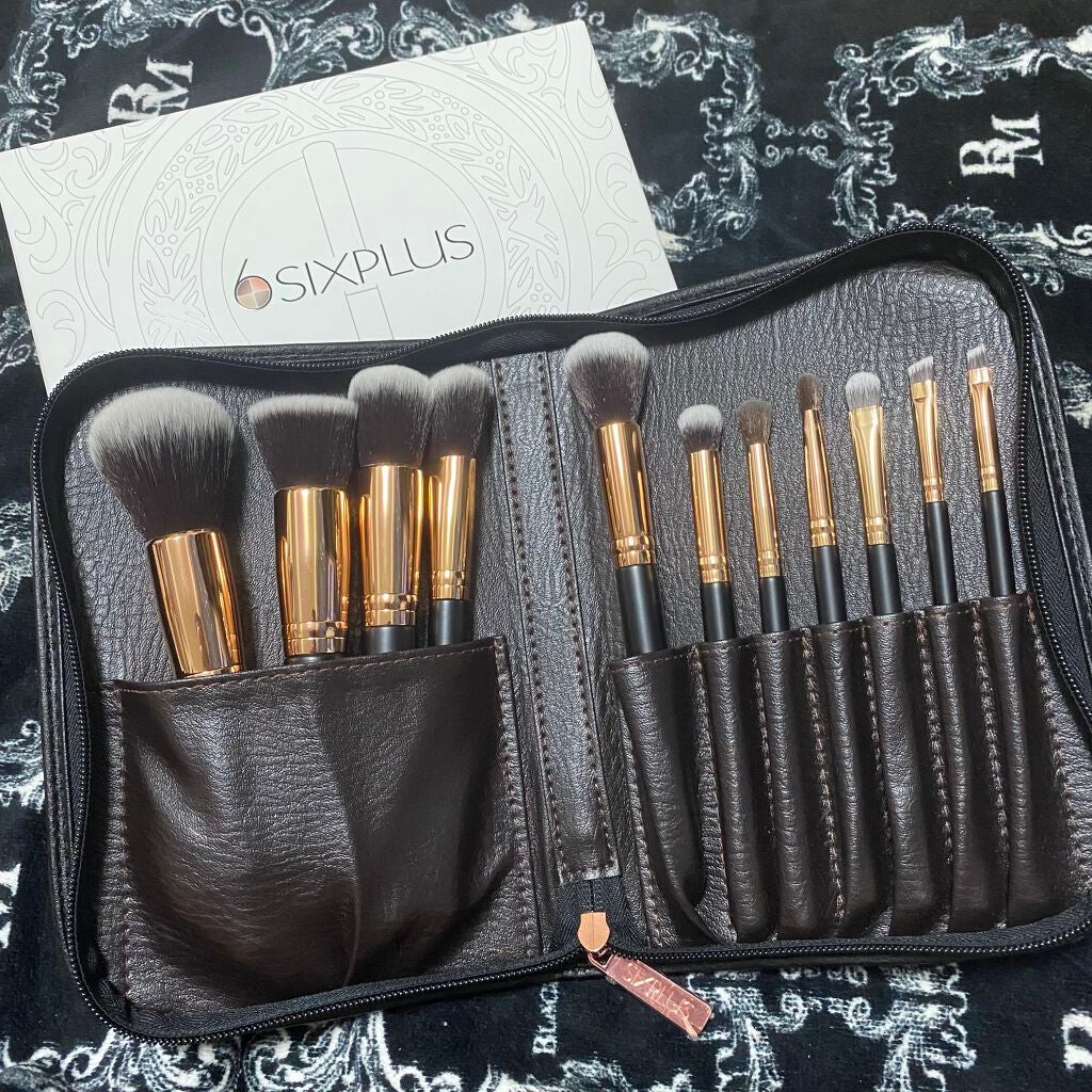 貴族のゴールド メイクブラシ11本セット 化粧ポーチ付き/SIXPLUS/メイクブラシを使ったクチコミ(3枚目)