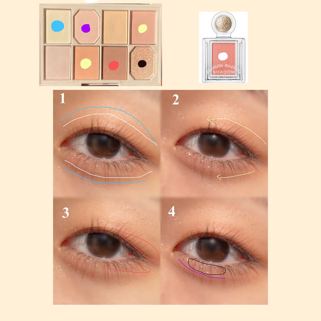 シャドーカスタマイズ/MAJOLICA MAJORCA/単色アイシャドウを使ったクチコミ(3枚目)