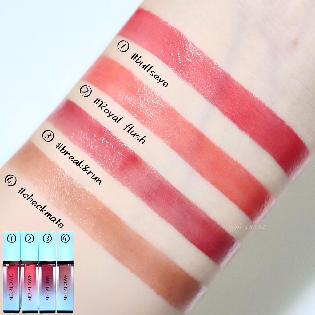 ロングラスティンググロウティント/MELALOWE/リップティントを使ったクチコミ(4枚目)