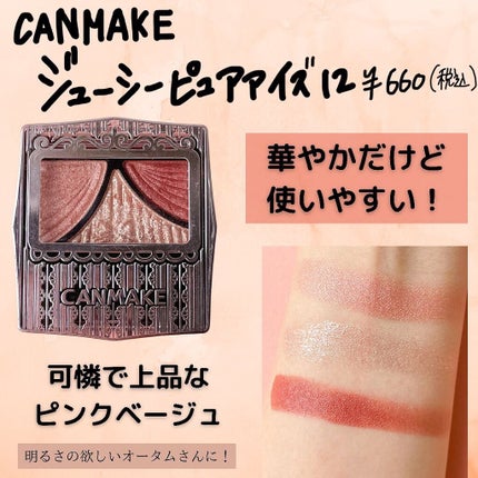 ジューシーピュアアイズ/キャンメイク/アイシャドウパレットを使ったクチコミ(3枚目)