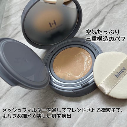 セカンドスキンメッシュマットクッション/hince/クッションファンデーションを使ったクチコミ(2枚目)