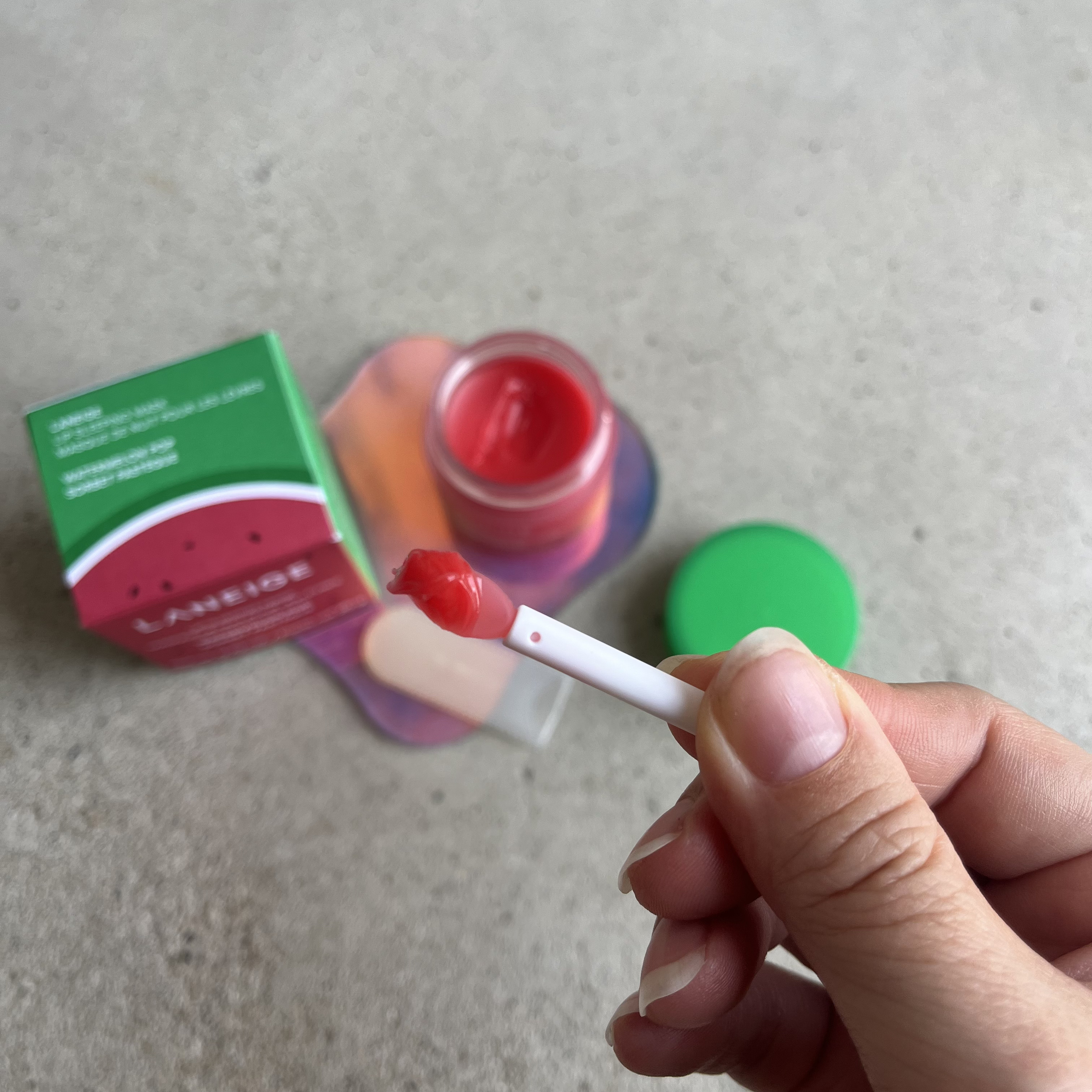 リップスリーピングマスク ウォーターメロン/LANEIGE/リップマスクを使ったクチコミ（3枚目）