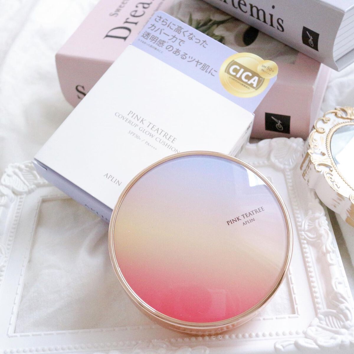 ピンクティーツリーカバーアップグロウクッション/APLIN/クッションファンデーションを使ったクチコミ（3枚目）