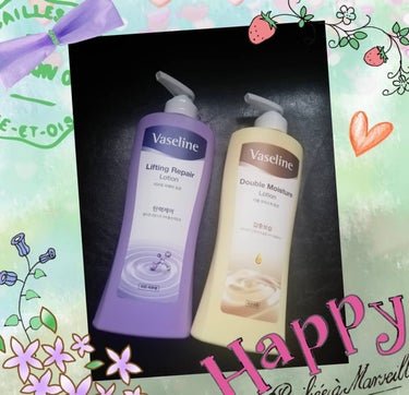 ヴァセリン intensive careのクチコミ「Qoo10で購入した、ボディーローション🌿💛💜
ヴァセリン

香りは結構強めだけど、良かったで.....」（1枚目）