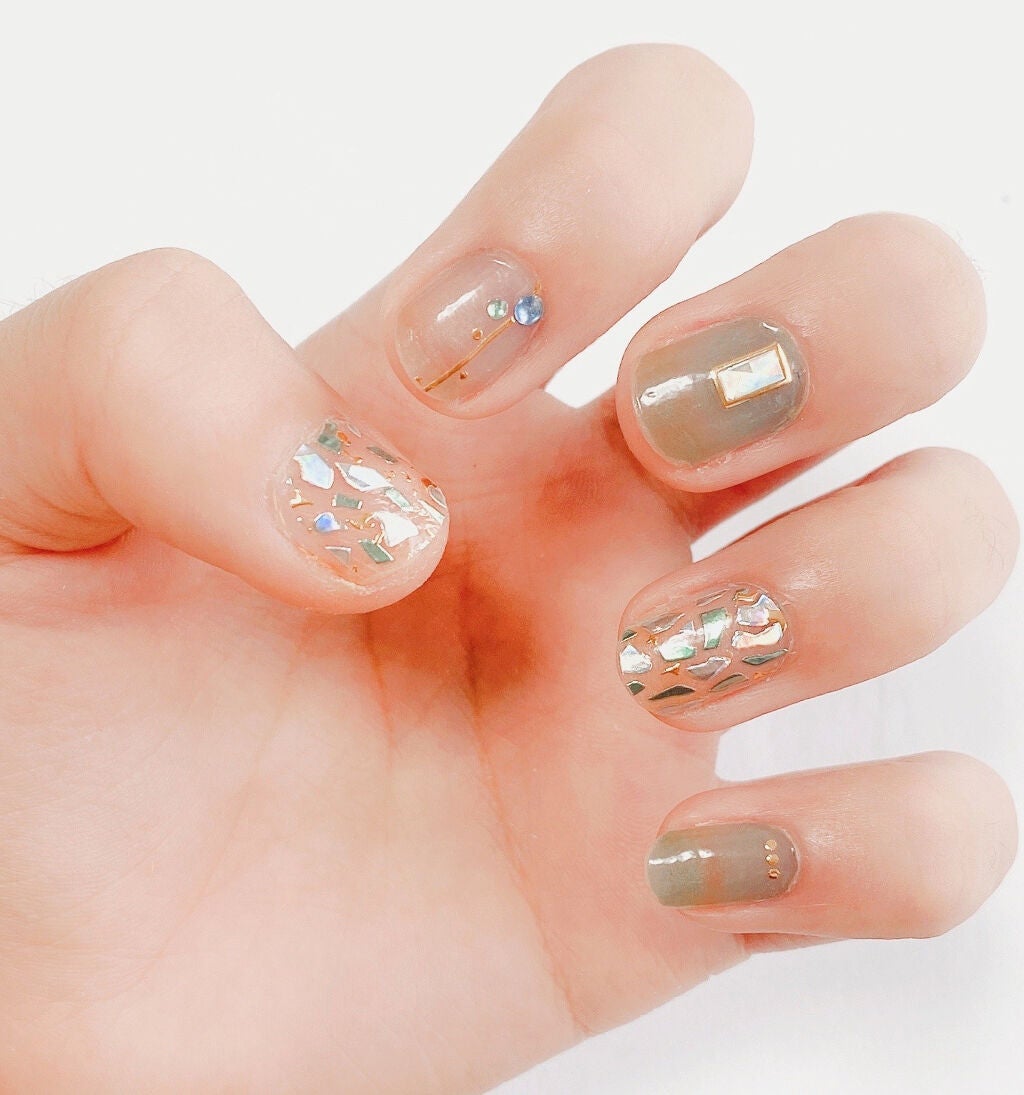 ネイルシール/Qoo10/ネイルシールを使ったクチコミ(2枚目)