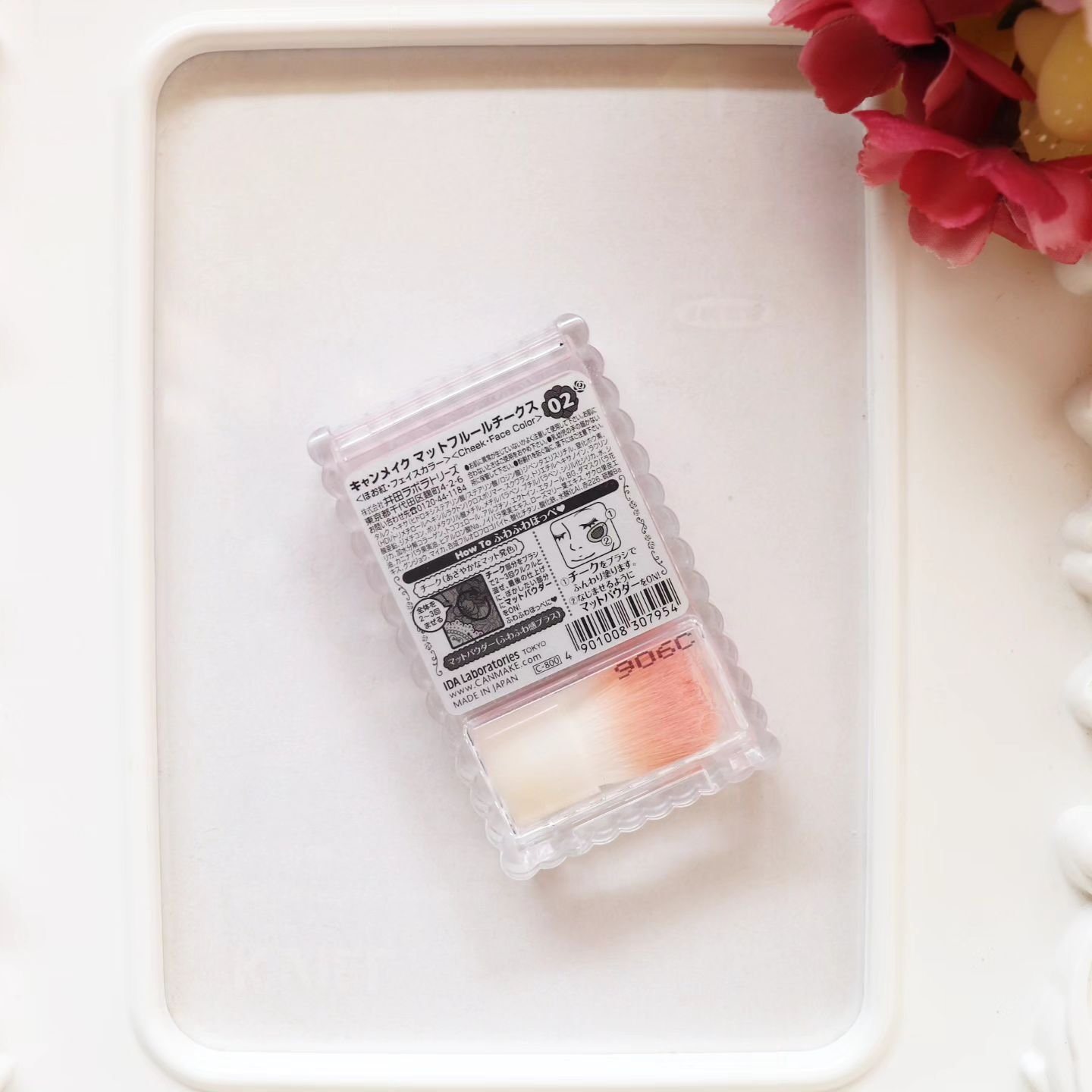 マットフルールチークス 02 マットガーリーローズ/キャンメイク/パウダーチークを使ったクチコミ（2枚目）