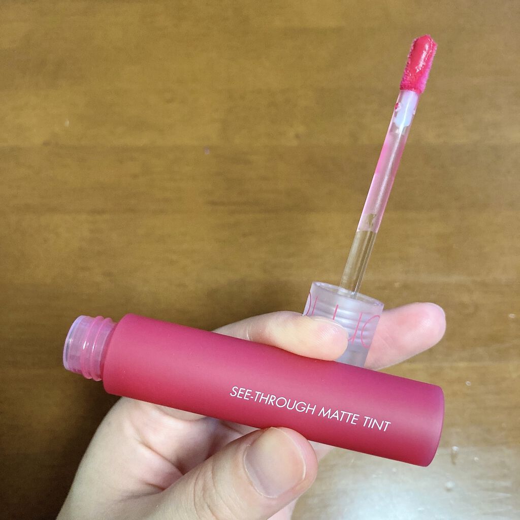 シースルーマットティント 1.PINK FOLD/rom&nd/リップティントを使ったクチコミ（1枚目）