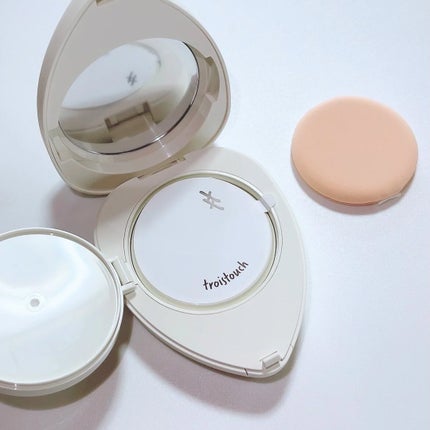 トワタッチ ハートクッション マットカバー/troistouch/クッションファンデーションを使ったクチコミ(4枚目)