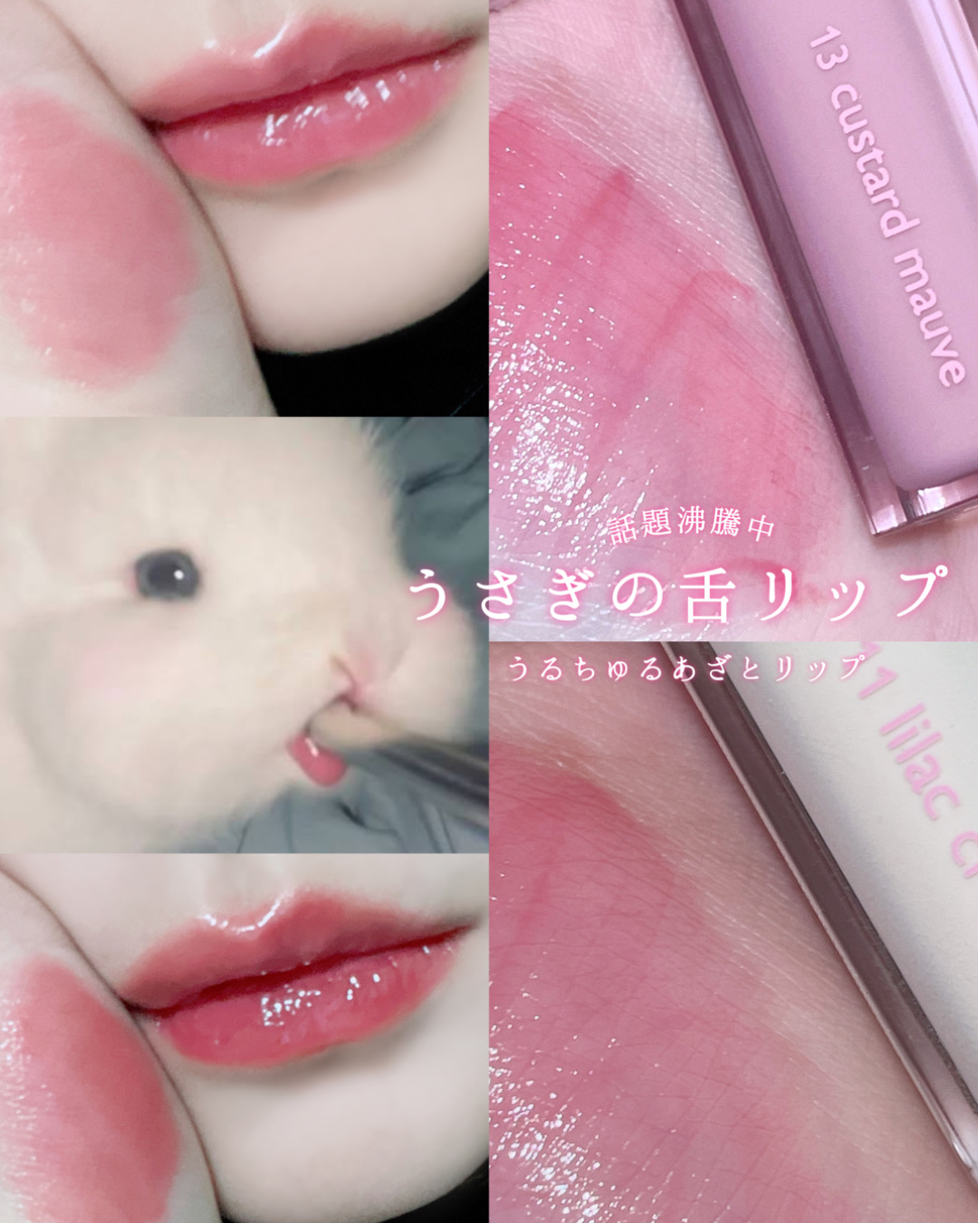 うるちゅる可愛すぎる ♡ うさぎ舌リップ🐇🩷

〰️


TikTokなどで最近話題のうさぎ舌リップ 🐇
たくさんの商品が紹介されていてどれも可愛いので、
私が持っているリップの中でも同じようなたっぷり水分を感じるようなうるちゅるなカ