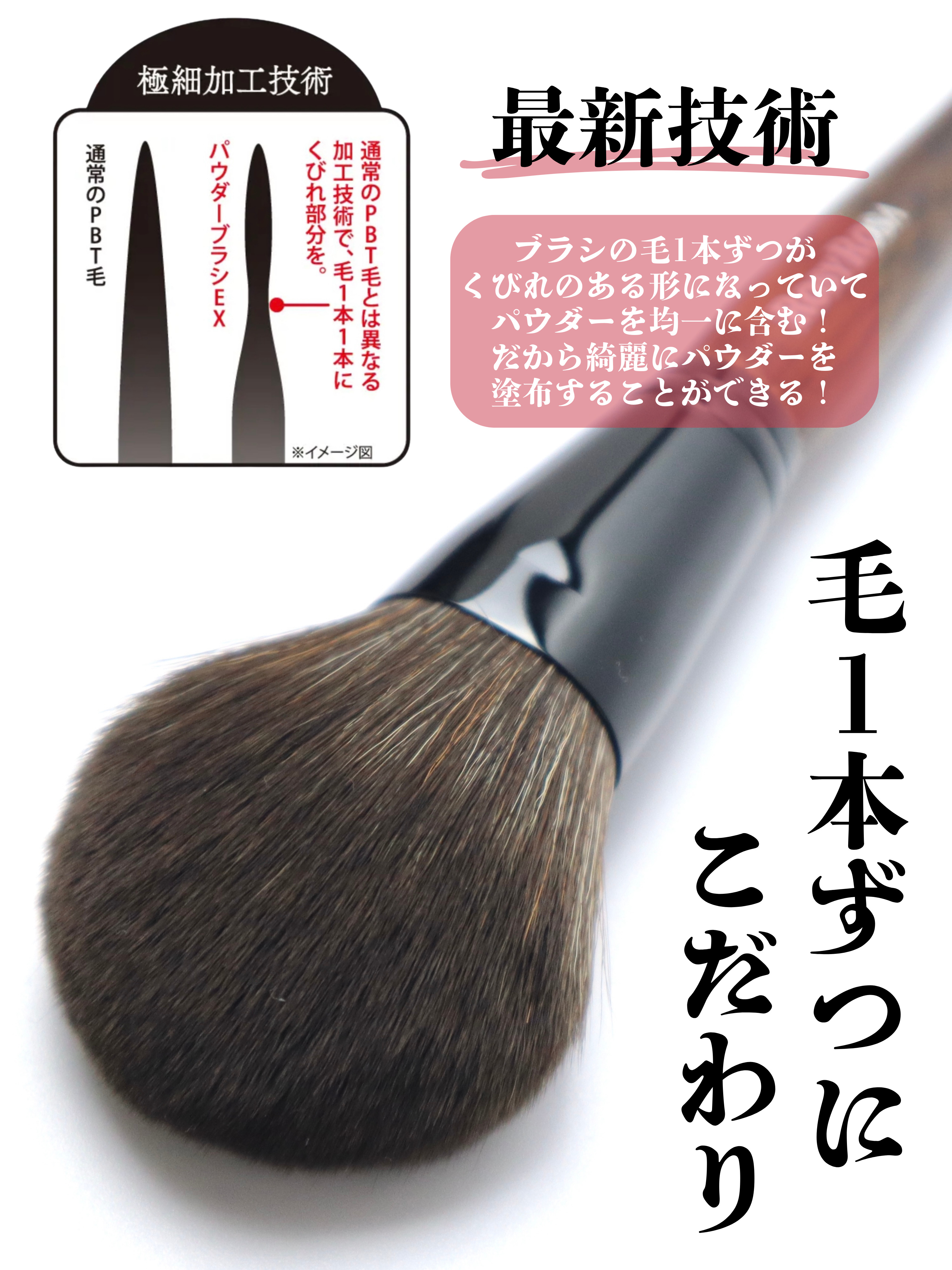 パウダーブラシEX/ロージーローザ/メイクブラシを使ったクチコミ（3枚目）