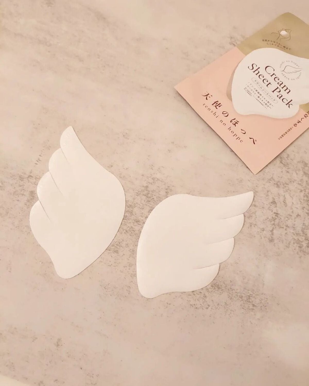 羽型クリームシートパック/天使のほっぺ/シートマスク・パックを使ったクチコミ(1枚目)