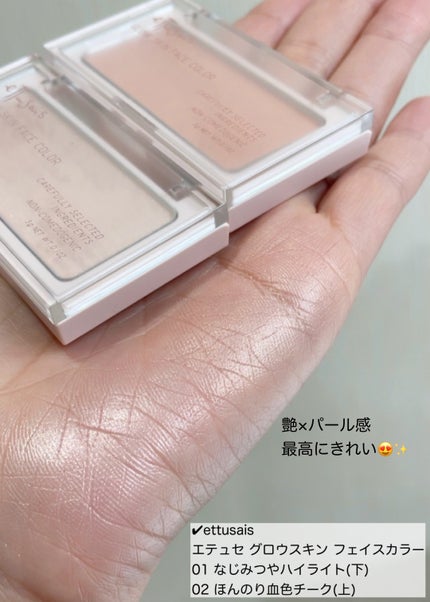 エテュセ グロウスキン フェイスカラー 01 <ハイライター>/ettusais/パウダーハイライトを使ったクチコミ(6枚目)