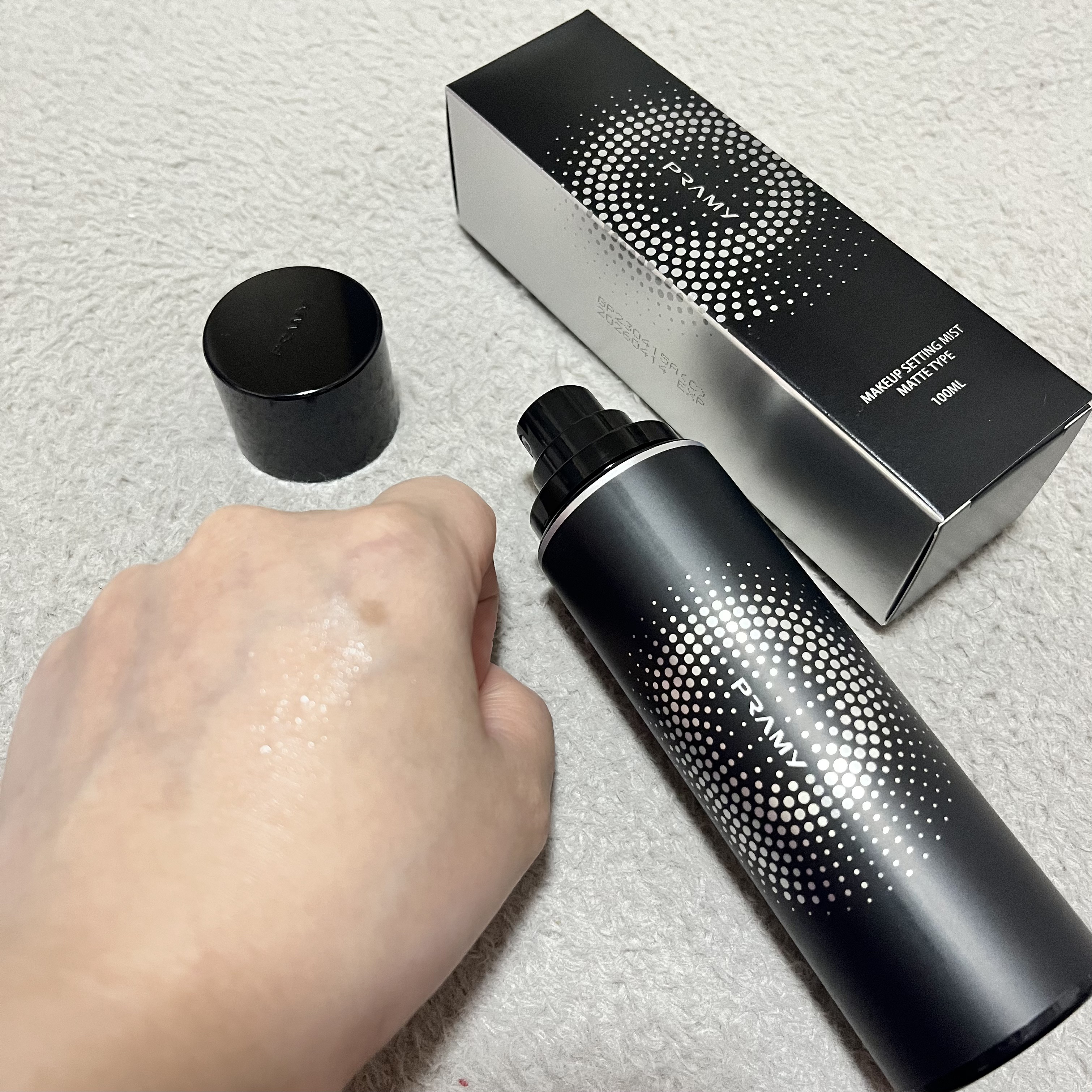 PRAMY メイクアップセッティングミスト マットタイプ/PRAMY/フィックスミストを使ったクチコミ（3枚目）