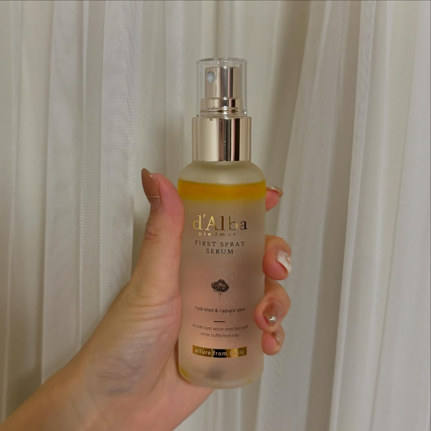 ダルバ ホワイトトリュフファーストスプレーセラム/ダルバ/ミスト状化粧水を使ったクチコミ（1枚目）