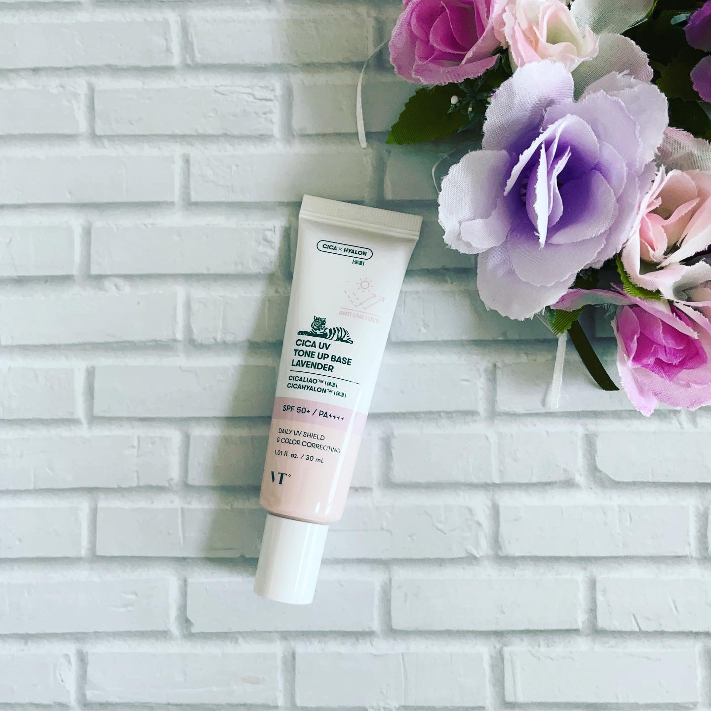 CICA UVトーンアップベース ラベンダー/VT/化粧下地を使ったクチコミ（2枚目）