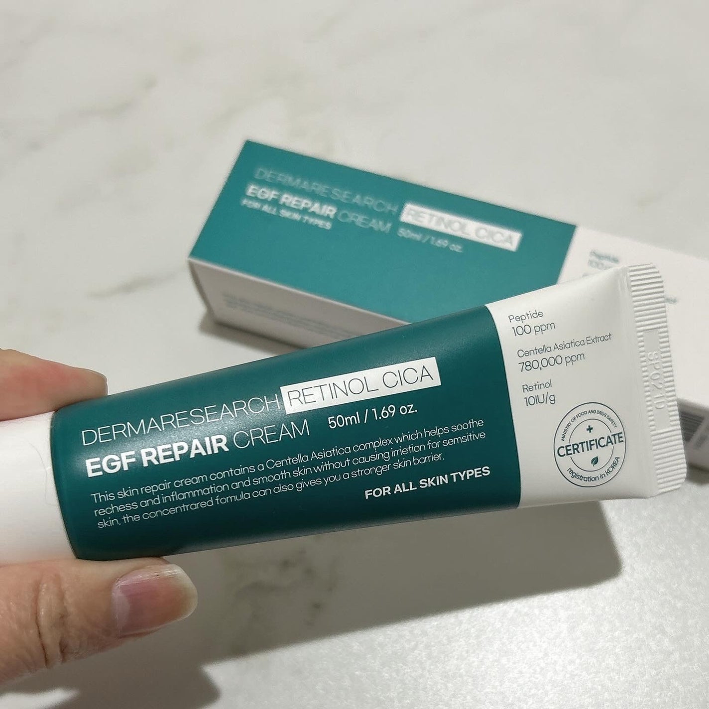 レチノールシカEGFリペアクリーム/DERMA RESEARCH/フェイスクリームを使ったクチコミ(4枚目)