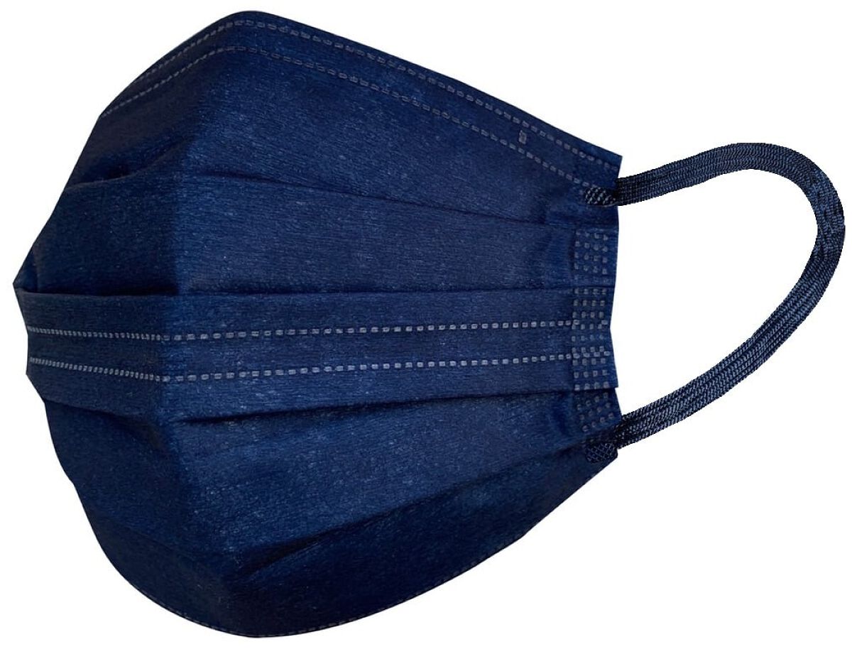 ファーストインプレッションマスク プリーツ型00 個包装 27 枚 ネイビー