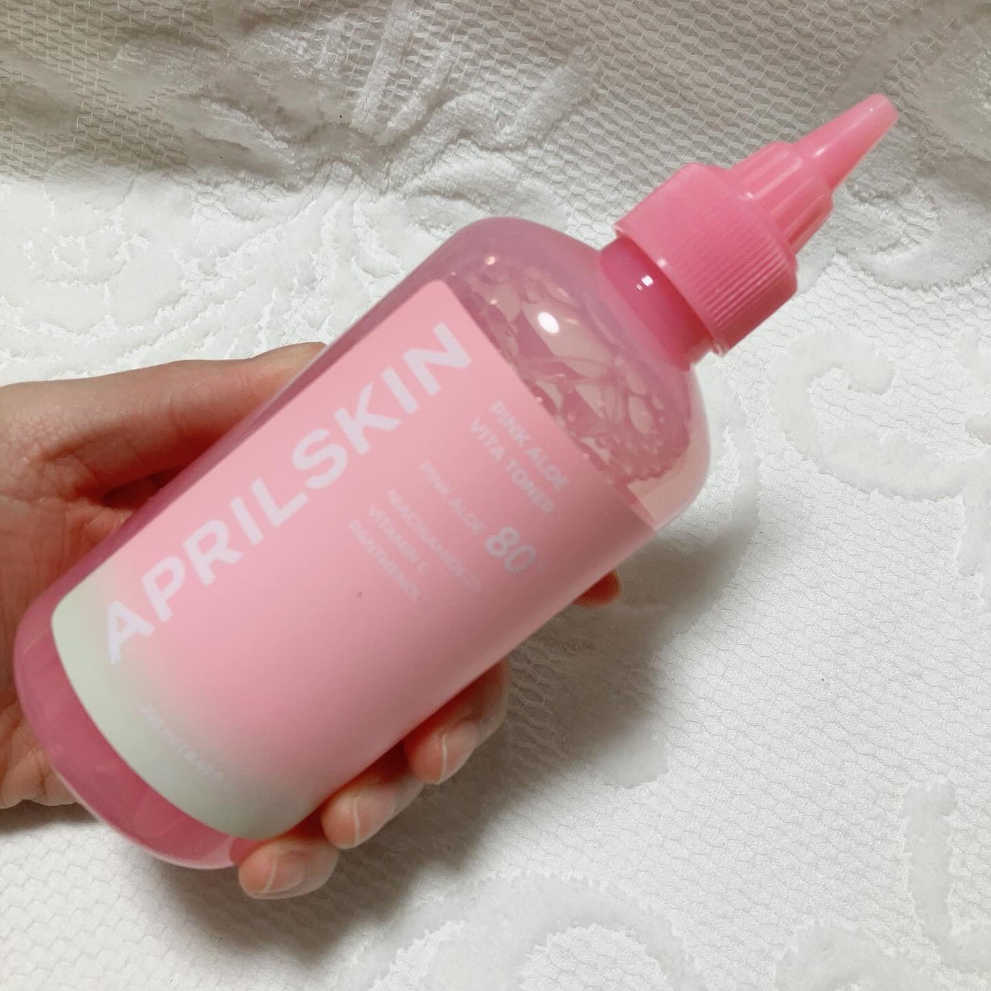 ピンクアロエビタトナー/APRILSKIN/化粧水を使ったクチコミ(2枚目)