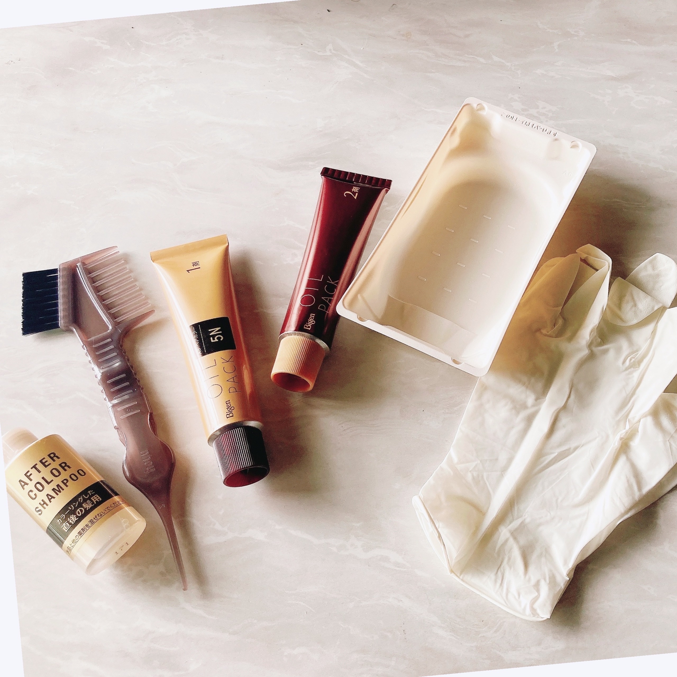 オイルパックカラー/ビゲン/ヘアカラーを使ったクチコミ（2枚目）