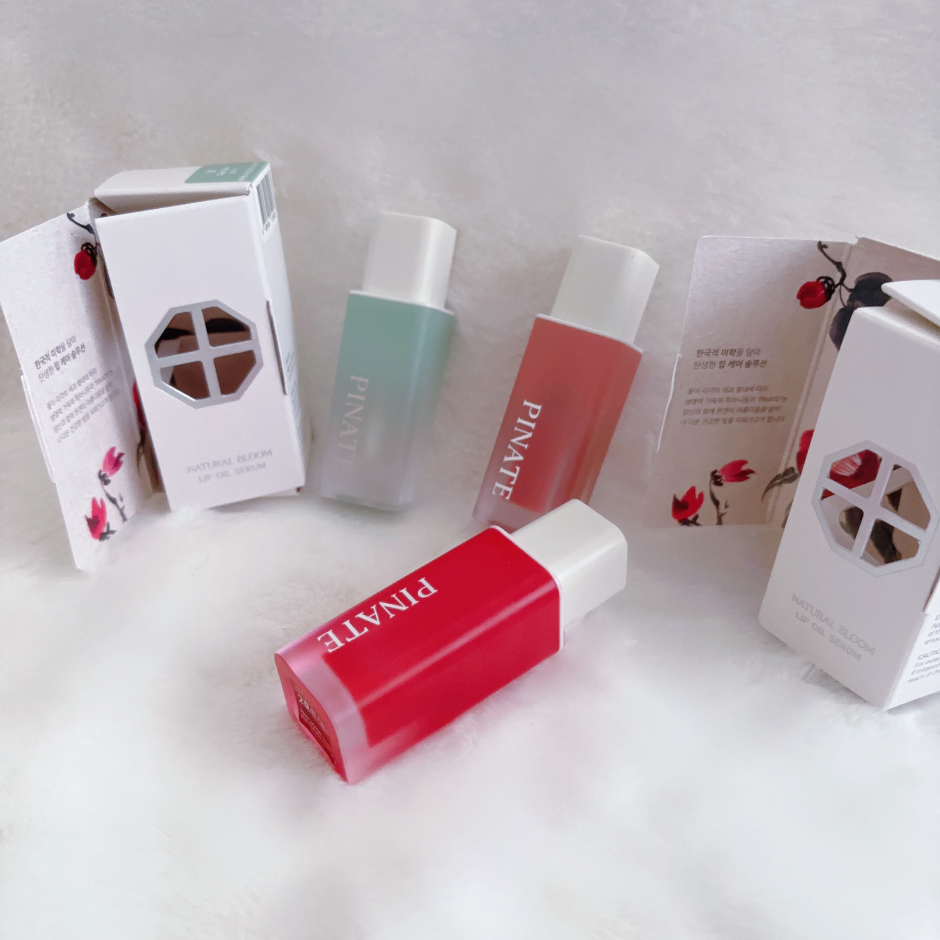 ナチュラルブルームリップオイルセラム 3色セット/PINATE/リップグロスを使ったクチコミ（1枚目）