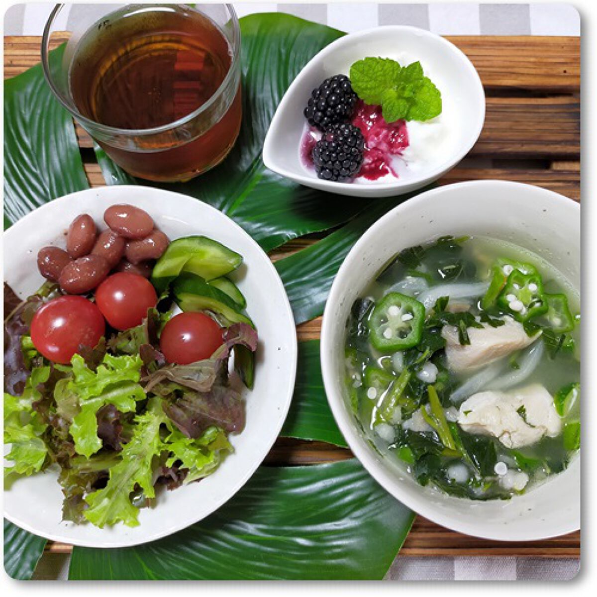 もち麦スープ/ラコックマルシェ/低糖質食品を使ったクチコミ（1枚目）